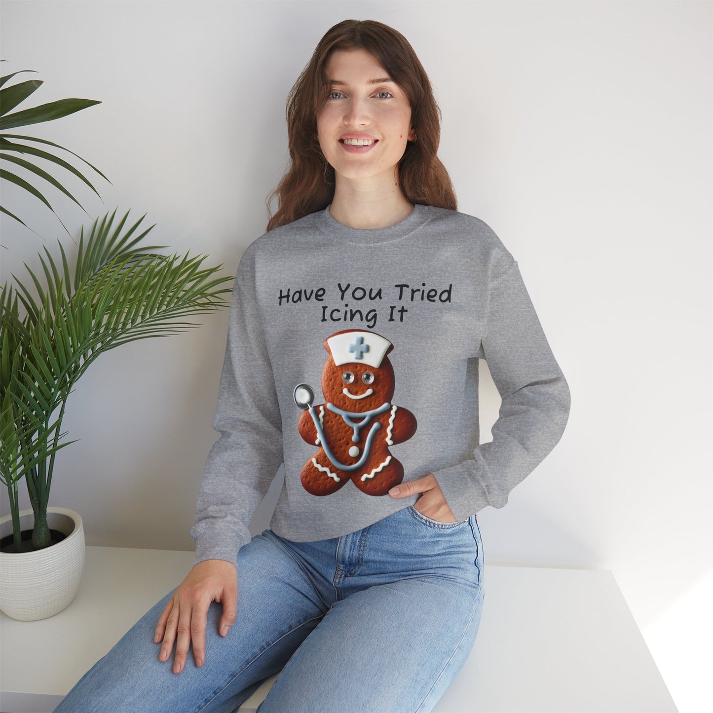 Gingerbread Icing Nurse Humor Sweatshirt