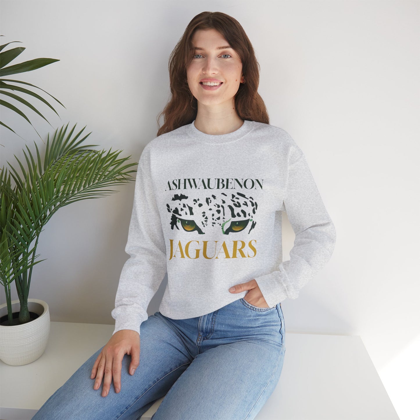 Ashwaubenon Jaguars school spirit crewneck, Unisex