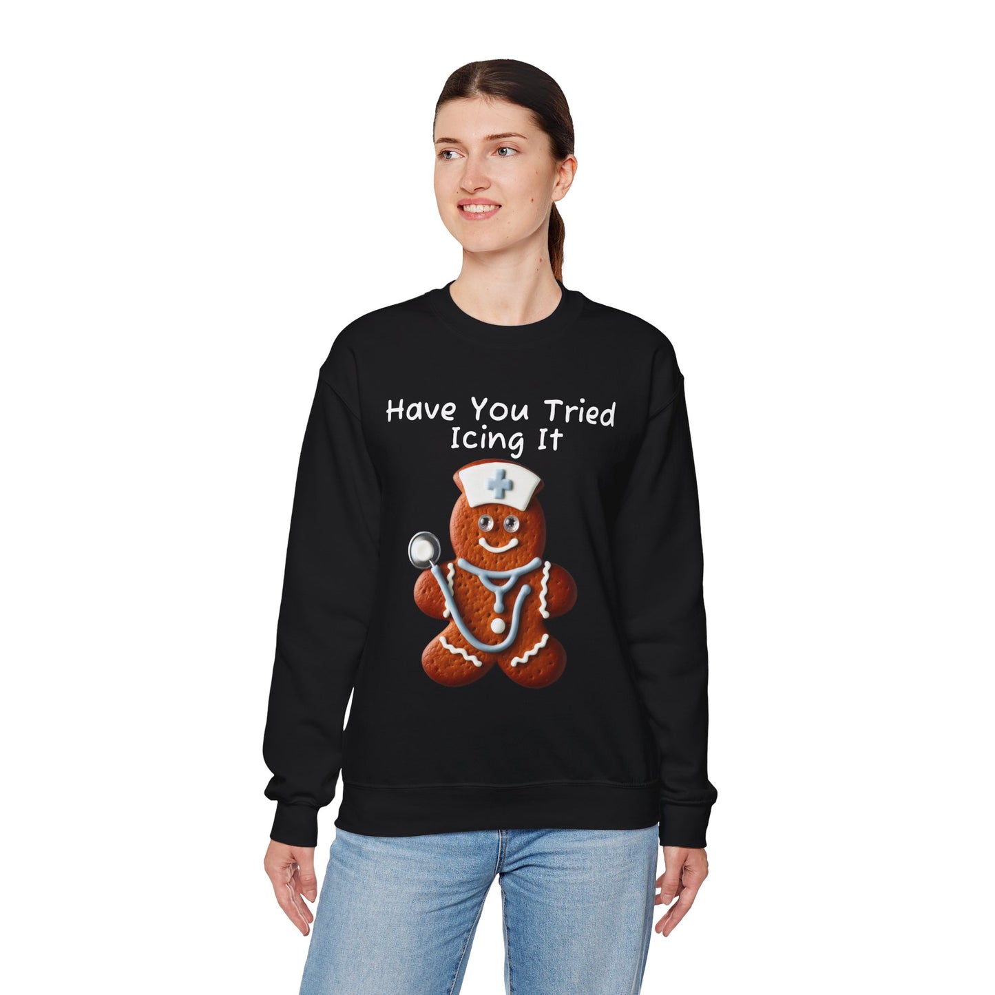 Gingerbread Icing Nurse Humor Sweatshirt